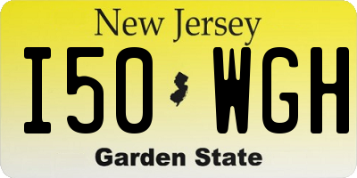 NJ license plate I50WGH