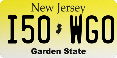 NJ license plate I50WGO