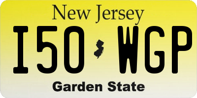 NJ license plate I50WGP