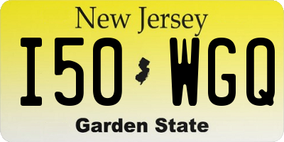 NJ license plate I50WGQ