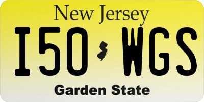 NJ license plate I50WGS