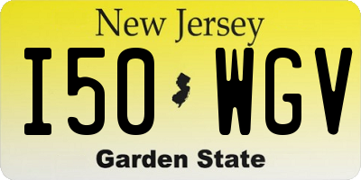 NJ license plate I50WGV