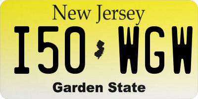 NJ license plate I50WGW