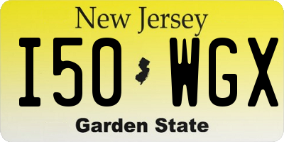 NJ license plate I50WGX