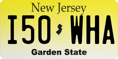 NJ license plate I50WHA