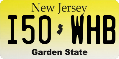 NJ license plate I50WHB