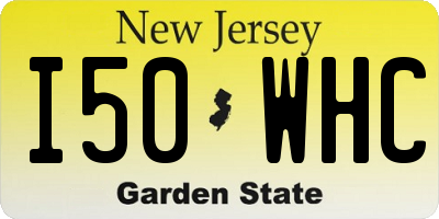 NJ license plate I50WHC