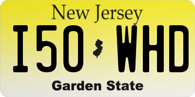 NJ license plate I50WHD