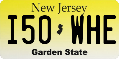 NJ license plate I50WHE