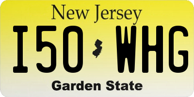 NJ license plate I50WHG