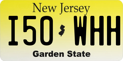 NJ license plate I50WHH