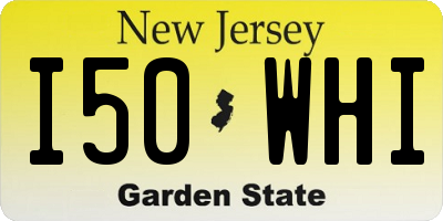 NJ license plate I50WHI