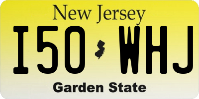 NJ license plate I50WHJ