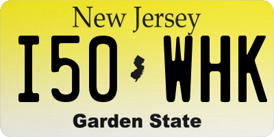 NJ license plate I50WHK
