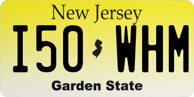 NJ license plate I50WHM