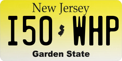NJ license plate I50WHP