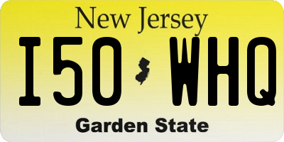 NJ license plate I50WHQ