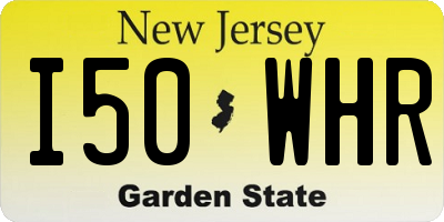 NJ license plate I50WHR