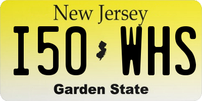 NJ license plate I50WHS