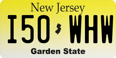 NJ license plate I50WHW