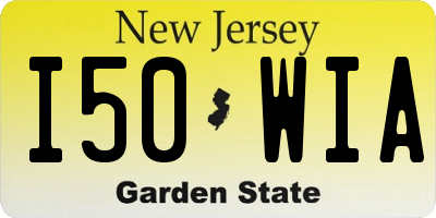 NJ license plate I50WIA