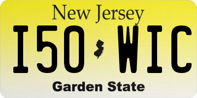 NJ license plate I50WIC