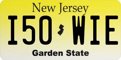 NJ license plate I50WIE