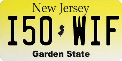 NJ license plate I50WIF