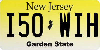 NJ license plate I50WIH