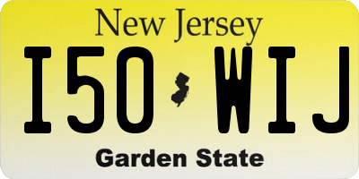 NJ license plate I50WIJ