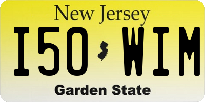 NJ license plate I50WIM