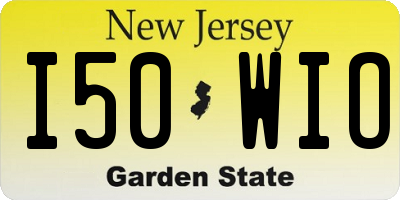 NJ license plate I50WIO