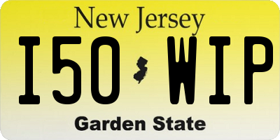 NJ license plate I50WIP
