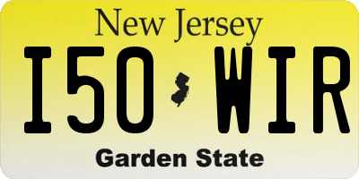 NJ license plate I50WIR