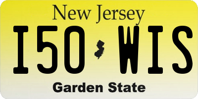 NJ license plate I50WIS