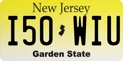 NJ license plate I50WIU