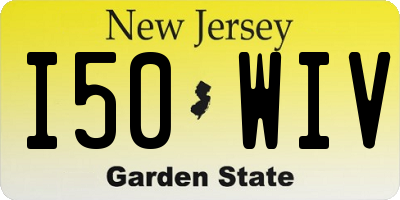 NJ license plate I50WIV
