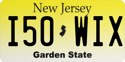 NJ license plate I50WIX