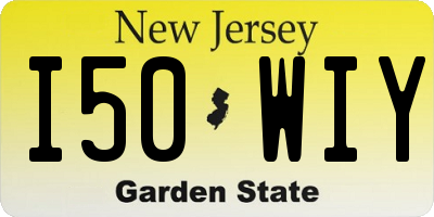 NJ license plate I50WIY