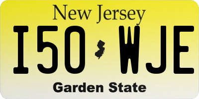 NJ license plate I50WJE