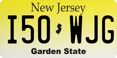 NJ license plate I50WJG