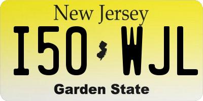 NJ license plate I50WJL
