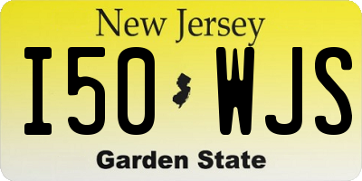 NJ license plate I50WJS