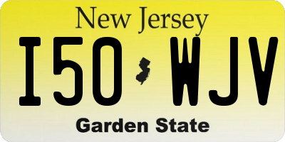 NJ license plate I50WJV