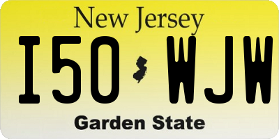 NJ license plate I50WJW