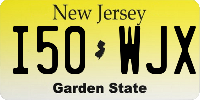 NJ license plate I50WJX