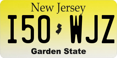 NJ license plate I50WJZ