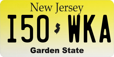NJ license plate I50WKA