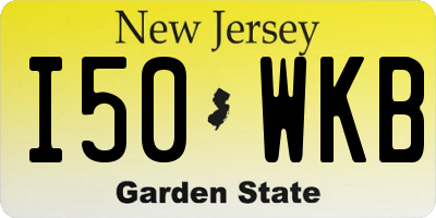 NJ license plate I50WKB