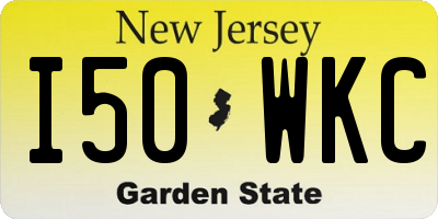 NJ license plate I50WKC